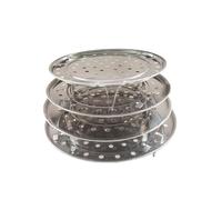 Round Stainless Steel Steamer Rack, Thicken 7.7" 8.5" 9.3" 10" Inch Diameter Canner Steaming Rack Stand Cooking Ware Food Vegetable Steam Tray for Pressure Cooker Pot (4 Pack)