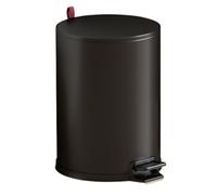 Round Stainless Steel Trash Can with Soft Close Lid & Step Foot Pedal, Removable Inner Bucket, 8/10/15 Liter Capacity, Matte Finish