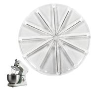 Round Stand Mixer Wiper, Clear Practical Cleaning Tool for Whisk, Anti-Splatter Baffle for Tilt Head and Bowl Lift Stand Mixer, Essential Kitchen Aid Accessories, Compatible with 6-Wire Whisk Cleaner