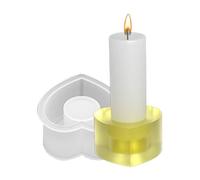 Round Star Silicone Candlestick Molds Heart Cements Holder Mold Home Decorations Wedding Party Plaster Decoration Geometric Candlestick Resin Mold Wedding Ceremony Decoration