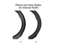 Round Steering Wheel Cover Ultra-Thin Micro Fiber Leather For Toyota For Corolla For Levin For BZ4X 35-36.5cm Car Steering Wheel Cover(Punch Style Brwon)