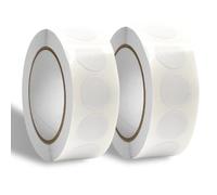 Round Stickers - Homiladi 2000 PCS White 0.5 Inch Sticky Dots for Color Coding, Blank White Sticky Labels for Office, Home, Classroom & Shop Organization (White)