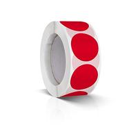Round Stickers Red 25 mm Circle Labels Colour Coding Dot Vinyl Floor Sticker Waterproof Removable Roll of 500
