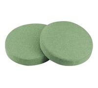 round stool cushion 35 * 35 * 5cm This dining chair cushion filled single piece sponge.Polyester fabric The edge equipped with wrap-around zipper.Straps and non-slip silicone