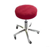 Round Stool Protector Cover for Swivel Chairs Flannel Material, Waterproof and Comfortable, for Everyday Protection (Wine red)