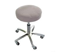 Round Stool Protector Cover for Swivel Chairs Flannel Material, Waterproof and Comfortable, for Everyday Protection (Light grey)