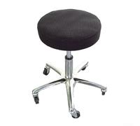 Round Stool Protector Cover for Swivel Chairs Flannel Material, Waterproof and Comfortable, for Everyday Protection (Black)