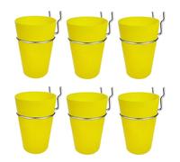 Round Storage Hooks with Pegboard Cup Holder 7 * 7 * 10cm 6pcs Metal Round Storage Suitable for Home and Display Various Items Enhancing Both Aesthetics and functionality (Yellow)