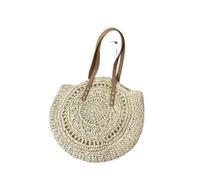 Round Straw Woven Bag Summer Casual Women Handbag Large Capacity Hollow Out