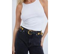 Round Studded Belt My Accessories London Black M/L