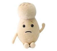 Round Stuffed Vegetable Plush Toy Soft Doll with Embroidered Face and Limb for Home Office Decoration and Gift