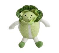 Round Stuffed Vegetable Plush Toy Soft Doll with Embroidered Face and Limb for Home Office Decoration and Gift