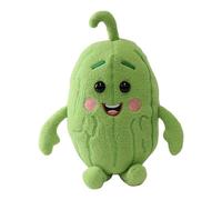 Round Stuffed Vegetable Plush Toy Soft Doll with Embroidered Face and Limb for Home Office Decoration and Gift