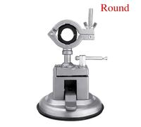 (Round) Sucktion Type Round/Flat Aluminum 360 Clamp-on Table Vise Bench Grinder Holder Electric Drill Universal Rotating Pliers Tool