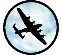 Round SunCatcher Garden Mirror Lancaster Bomber