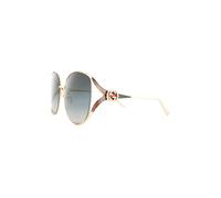Gucci Woman Gucci GG0225S 001 Sunglasses Metal Gold Grey Round Normal