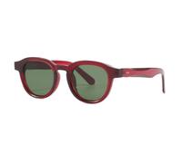 Round Sunglasses Women Clear Frame Ocean Lens UV400 Men Rivets For Outdoor Sports Running And Riding,red green