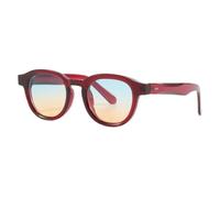 Round Sunglasses Women Clear Frame Ocean Lens UV400 Men Rivets For Outdoor Sports Running And Riding,red blue