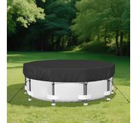 Round Swimming Pool Cover, 420D Oxford Round Swimming Pool Cover For Above Ground Pools With Drawstring And Fasteners Waterproof Protective Cover(14ft)