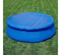Round Swimming Pool Cover 6/8/10/12FT, Waterproof PE Woven Fabric with Drawstring, Dustproof Debris Shield for Inflatable Family Pools, Blue(6FT)