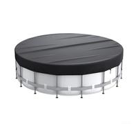 Round Swimming Pool Cover, Waterproof Dustproof Polyester Protector for Above Ground Pools, Leaf-Proof Black 6FT or 8FT(6FT)