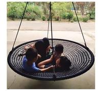 Round Swing Disc Web Net Tree Swing - Safe and Durable for Yard, Garden, Playground, Park
