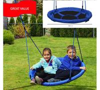 HOMCOM Round Swing Kids Game Spin Rope Playground Steel φ100cm Playroom