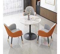 Round Table and Chair Set for Reception Negotiation Table Combo Small Conference Table Round Coffee Table and Chair Set for Office or Cafe