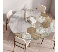 Round Table Cloth Orange Red Leaf Veins Round Tablecloth Polyester Reusable Elastic Edged Fitted Wipeable Tablecloths Washable Dining Room Garden Table Cover (70 cm)