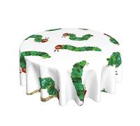 Round Table Cloth Very Hungry Caterpillar Wrinkle-Free Party Tablecover Polyester Circular Dining Table Cover 152Cm For Home Cocktail Party Graduation