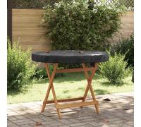 Round Table Cover Black 92x92x10 cm 210D Oxford Waterproof UV-Resistant Snap