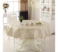 Round Table Cover for 6 and 4 Seater Tables Made with PVC Material for Household Use (Gold(152cm))