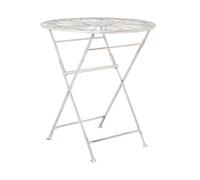 Round Table Folding Table Coffee Table Iron White SCAFA