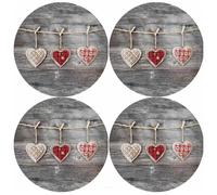 Round Table Mat Placemat Set 4 Pieces 33cm 7 Designs Modern Kitchen Dinner 4 PCS