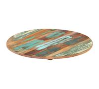 Round Table Top 40cm Solid Mango Wood Polished Varnished Natural Rustic 15-16mm