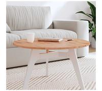Round table top 70 x 1.5 cm solid beech wood brown for bar or side table now