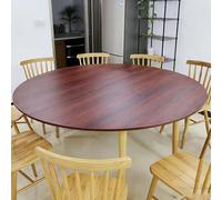 Round Table Top Extender Foldable, Large Round Foldable Table Top No Legs,Wood Round Folding Tabletop Space Saving Extender, for Family Dinners(Red Sandalwood,1.4m)