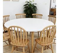 Round Table Top Extender Foldable, Large Round Foldable Table Top No Legs,Wood Round Folding Tabletop Space Saving Extender, for Family Dinners(White,1.4m)