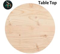 Round Table Top Home Replacement Dining Table Top Solid Wood Pine vidaXL