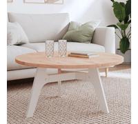 Round Table Top Light Brown Solid Beech Wood 90x2.5cm Coffee Table Top Untreated