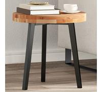 Round Table Top Solid Acacia Wood Oil Finish Ø40cm x 4cm Thick Durable for Desk