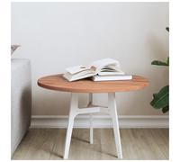 Round Table Top Solid Beech Wood Brown Ø50x1.5cm Replacement Surface for Home
