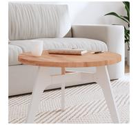 Round Table Top Solid Beech Wood Brown 60cm x 2.5cm Ideal Bar Side Table Sturdy