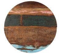 Round Table Top Solid Mango Wood 70cm 25-27mm Natural Polished Rustic Industrial