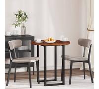 Round Table Top Solid Oak Light Brown Ø70cm x 2.5cm Reversible Rustic for Indoor