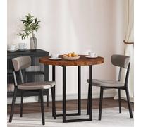 vidaXL Table Top Light brown Ø 80 x 4 cm Solid oak wood