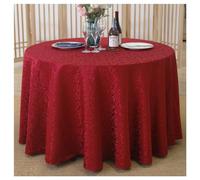 Round Tablecloth 300cm Solid Color Wine Red Polyester Fabric Elegant Cover for Home Hotel Conference Wedding Party Easy Care Durable Stylish Decor