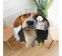Round Tablecloth 60 Inch, Cute Beagle Dog Table Covers Stain Resistant Washable Tablecloths Wrinkle-Free Wipeable Table Cloth Modern Farmhouse Decorations for Party Picnic Home Kitchen Decor