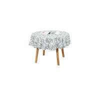 Round Tablecloth Polyester Leaf Pattern Wipeable Tablecloth Round 150cm 60" Circle Table Cloth Wrinkle Free and Stain Resistant Runde Table Cloth Wipe