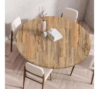 Round Tablecloth Red And Blue Leaf Veins Indoor Outdoor Table Cloth Elastic Edged Fitted Polyester Washable Tablecloths for Dining Room Garden Round Table Protector (60 cm)